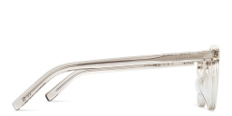 Shop SAINT LAURENT Unisex Round Eyeglasses in Beige online.