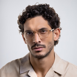 Shop SAINT LAURENT Round Eyeglasses in Nude online.