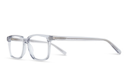 Shop SAINT LAURENT Wide Rectangle Eyeglasses in Grey online.