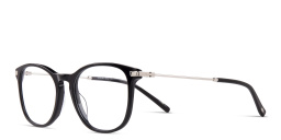 EYE'M Round Eyeglasses in Black – Product Photo 2