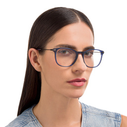 EYE'M Round Eyeglasses in Blue – Product Photo 5