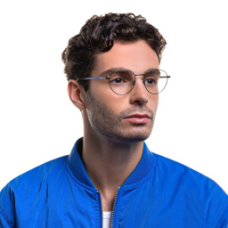EYE'M Round Eyeglasses in Gunmetal – Product Photo 8