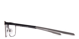 EYE'M Rectangle Eyeglasses in Black & Gunmetal – Product Photo 3