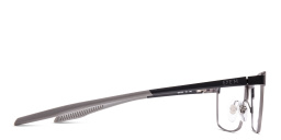 EYE'M Rectangle Eyeglasses in Black & Gunmetal – Product Photo 4