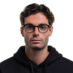 EYE'M Round Eyeglasses in Black – Product Photo 5