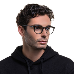 EYE'M Round Eyeglasses in Black – Product Photo 6