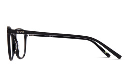 EYE'M Round Eyeglasses in Black – Product Photo 3