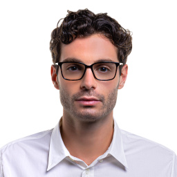 EYE'M Square Eyeglasses in Brown – Product Photo 5