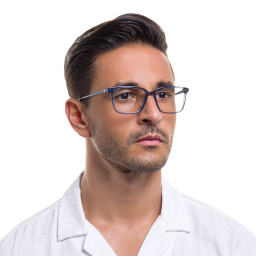 EYE'M Square Eyeglasses in Grey – Product Photo 8