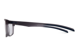 EYE'M Wide Rectangle Eyeglasses in Grey – Product Photo 4