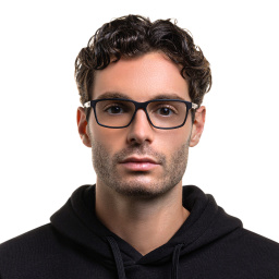 Shop EYE'M Wide Rectangle Eyeglasses in Black online.