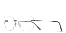 Shop EYE'M Rimless Wide Square Eyeglasses in Gunmetal online.