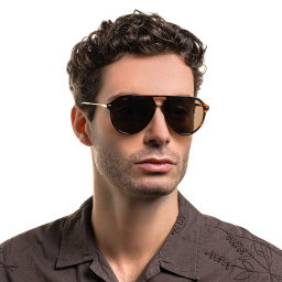 EYE'M Aviator Sunglasses in Havana – Product Photo 5
