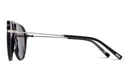 Shop EYE'M Aviator Sunglasses in Black & Silver online.