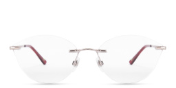 EYE'M Rimless Wide Cat-Eye Eyeglasses in Silver – Product Photo 1