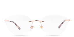 EYE'M Rimless Wide Cat-Eye Eyeglasses in Rose Gold – Product Photo 1