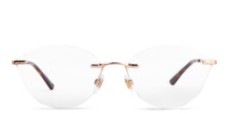 EYE'M Rimless Wide Cat-Eye Eyeglasses in Gold – Product Photo 1