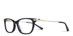 EYE'M Rectangle Eyeglasses in Black – Product Photo 2