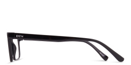 Shop EYE'M Clip-On Rectangle Eyeglasses in Solid Black online.