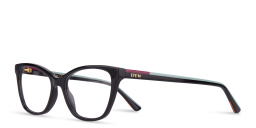 EYE'M Cat-Eye Eyeglasses in Black & Blue – Product Photo 2