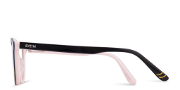Shop EYE'M Kids Square Eyeglasses in Black & Pink online.