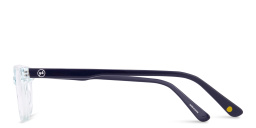 Shop EYE'M Kids Rectangle Eyeglasses in Transparent Blue online.