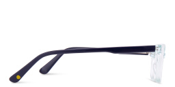 Shop EYE'M Kids Rectangle Eyeglasses in Transparent Blue online.