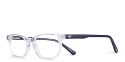 Shop EYE'M Kids Rectangle Eyeglasses in Transparent Blue online.