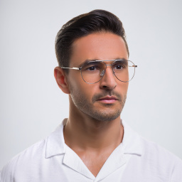 Shop BOTTEGA VENETA Unisex Wide Aviator Eyeglasses in Silver online.