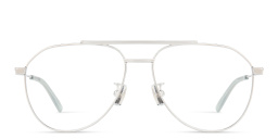 BOTTEGA VENETA Unisex Wide Aviator Eyeglasses in Silver – Product Photo 1