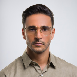 BOTTEGA VENETA Unisex Wide Aviator Eyeglasses in Gold – Product Photo 7