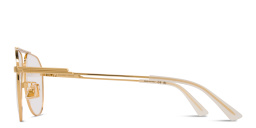 BOTTEGA VENETA Unisex Wide Aviator Eyeglasses in Gold – Product Photo 3