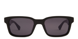 Shop BOTTEGA VENETA Rectangle Sunglasses in Black online.