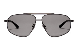 Shop BOTTEGA VENETA Unisex Aviator Sunglasses in Silver online.