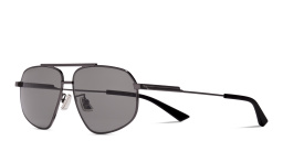 Shop BOTTEGA VENETA Unisex Aviator Sunglasses in Silver online.