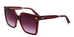 Shop Calvin Klein Square Sunglasses in Red online.