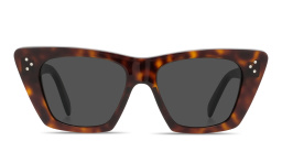 Shop CELINE 3 Dots Cat-Eye Sunglasses in Havana online.