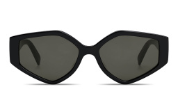 Shop CELINE 3 Dots Irregular Sunglasses in Black online.