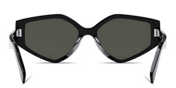 Shop CELINE 3 Dots Irregular Sunglasses in Black online.