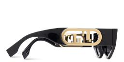 Shop FENDI O'Lock Cat-Eye Sunglasses in Black online.