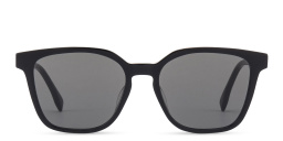 Shop FENDI Diagonal Square Sunglasses in Black online.