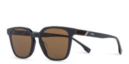 Shop FENDI Diagonal Square Sunglasses in Grey online.