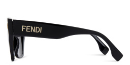 Shop FENDI Bold Square Sunglasses in Black online.