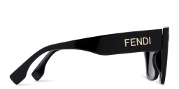 Shop FENDI Bold Square Sunglasses in Black online.