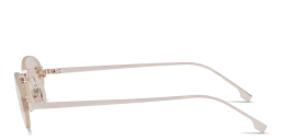 Shop FENDI Fendi First Crystal Rose Oval Sunglasses in Rose Gold online.