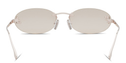 Shop FENDI Fendi First Crystal Rose Oval Sunglasses in Rose Gold online.