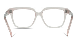 Shop CELINE 3 Dots Wide Square Eyeglasses in Transparent Pink online.