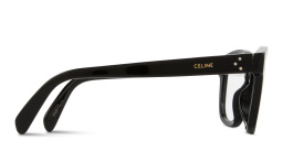 Shop CELINE 3 Dots Square Eyeglasses in Black online.