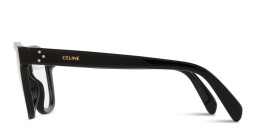 Shop CELINE 3 Dots Square Eyeglasses in Black online.