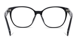 Shop CELINE Thin 2 Dots Wide Square Eyeglasses in Black online.